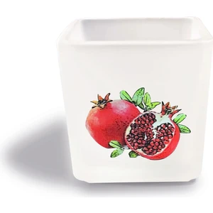 DEKORATİF BUZLU CAM MUMLUK NAR DESEN 8X8 CM (2 Adet)