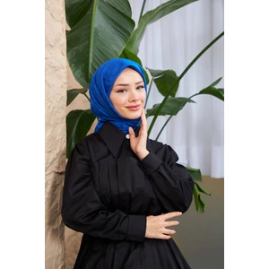 Kazayağı Jakarlı Eşarp Saks Mavi 9901-19
