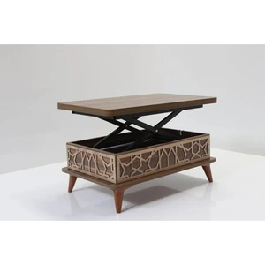 Aryans Home Akıllı Açılabilir Ahşap Sehpa 3 Kademeli Ayaklı Sehpa Akıllı Sehpa Sihirli Sehpa ARYANS10