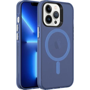 Apple iPhone 12 Pro Max Mıknatıslı Magsafe Şarj Mat Yüzey Buzlu Transparan Kılıf