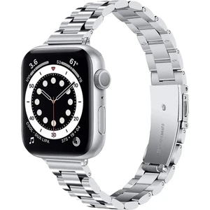 Apple Watch 38 40 41 mm Seri 10-42mm Şık Tasarım Ince Paslanmaz Ayarlanabilir Metal Kordon