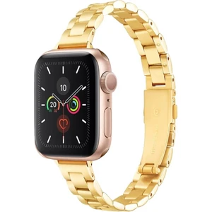 Apple Watch 38 40 41 mm Seri 10-42mm Şık Tasarım Ince Paslanmaz Ayarlanabilir Metal Kordon