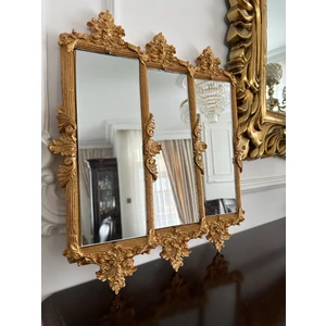 Gold Duvar Aynası 3 Lü Set