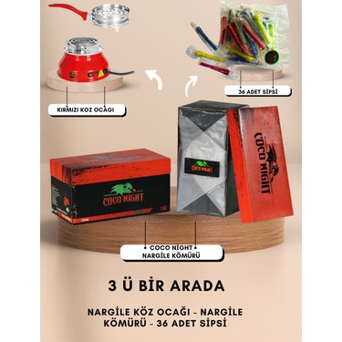 Coco Night 1kg #27MM Nargile Kömürü, 1 Adet Nargile Köz Fiyatı