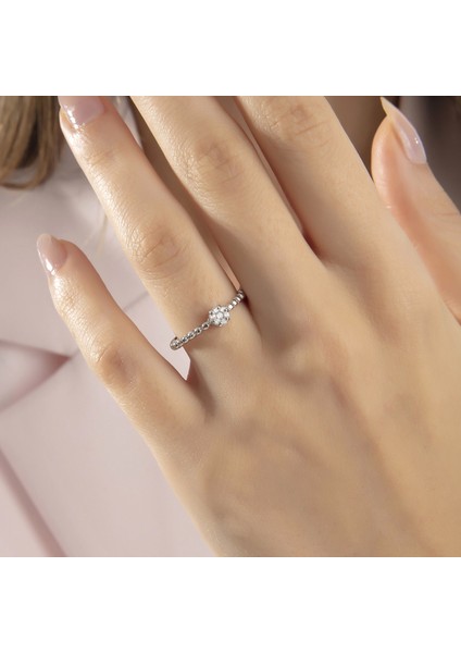 0.10 Ct F-G Vs-Si 1.95 gr 14 K Jwd Tasarım Yüzük