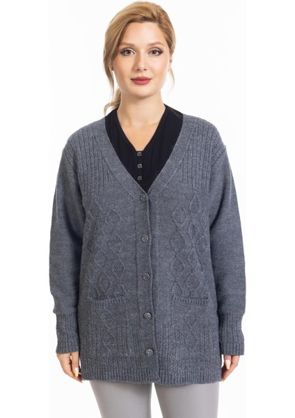 Yüksek Kalite Kadın Orta Yaş ve Üzeri Düğmeli Hattuş Anne Sıcak Hırka 1004 fiyatları