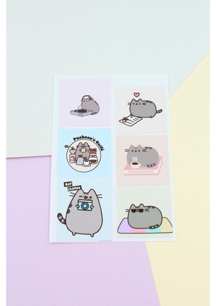 24 Adet Pusheen The Cat Sticker Sevimli Sticker Kare Sticker Laptop Sticker Kedi Sticker Sanrio Sticker fiyatları