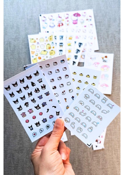 500 Adet Hello Kitty Sticker Seti 20 Parça Kuromi My Melody Sanrio Laptop Sticker fiyatları