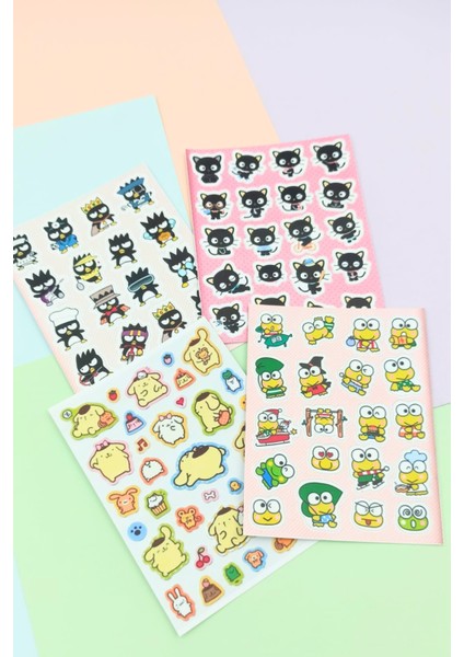 500 Adet Hello Kitty Sticker Seti 20 Parça Kuromi My Melody Sanrio Laptop Sticker modelleri
