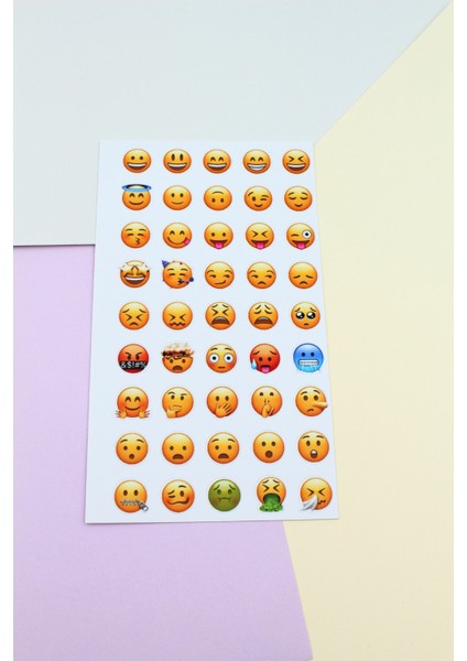 Mona Craftist 108 Adet Emoji Sticker Seti Sevimli Sticker Scrapbook Sticker Whatsapp Emoji Sticker Kedi Sticker Ku