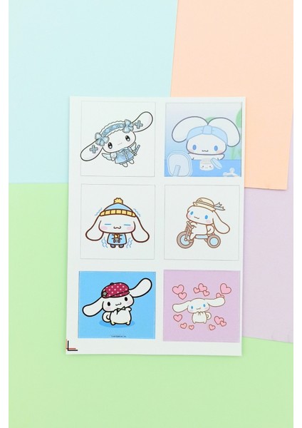 24 Adet Cinnamoroll Sticker Seti Sevimli Sticker Kare Sticker Laptop Sticker Hello Kitty Sanrio fiyatları