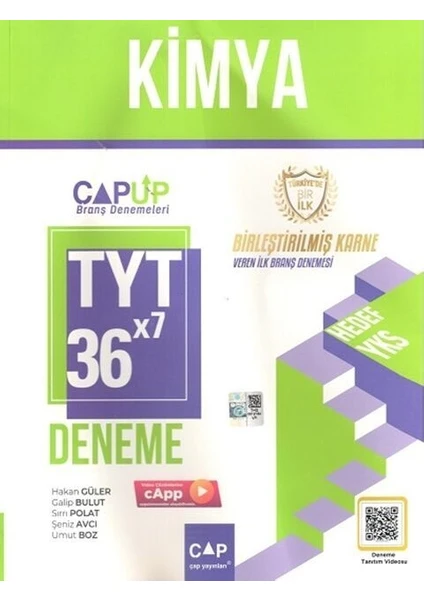 Çap Yayınları TYT Kimya Up Deneme