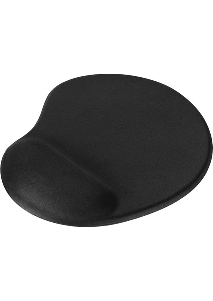 Oval Siyah Bilek Destekli Mouse Pad Ergonomik Kaymaz Taban Oyun ve Ofis Için Fare Altlığı Suya Tere Dayanıklı Mouse Pad