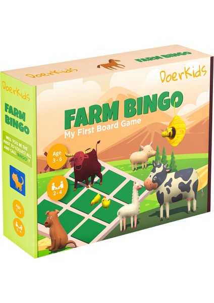 Çiftlik Bingo - Çiftlik Temalı Çocuk Tombalası 3-6 Yaş