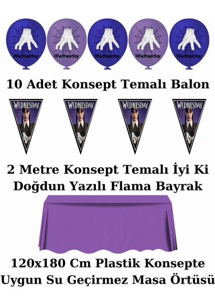 Bay Cimri Addams  8 Kişilik Doğum Günü Parti Malzemeleri Süsleri Seti Ekost