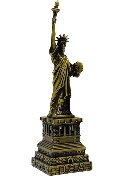 Vintage Metal Usa Özgürlük Heykeli Biblo Antik Bronz 15 cm modelleri