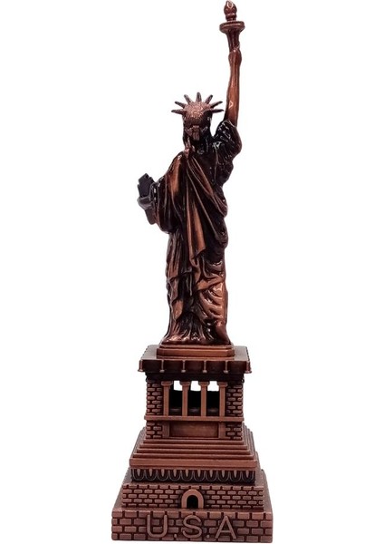 Vintage Metal Usa Özgürlük Heykeli Biblo Antik Bakır 18 cm indirimleri