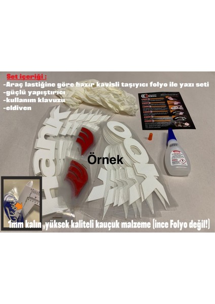 Michelin Scooter Lastik Yazısı lastik Sticker 8Adet tüm 10-14inç lastiğe uygun