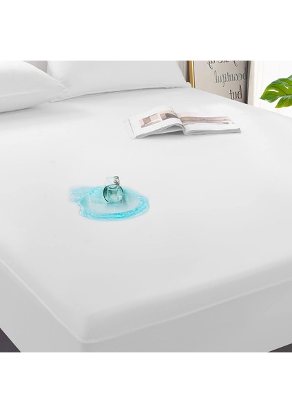 Fitted Komple Lastikli Sıvı Geçirmez Tek/çift Kişilik Yatak Alezi