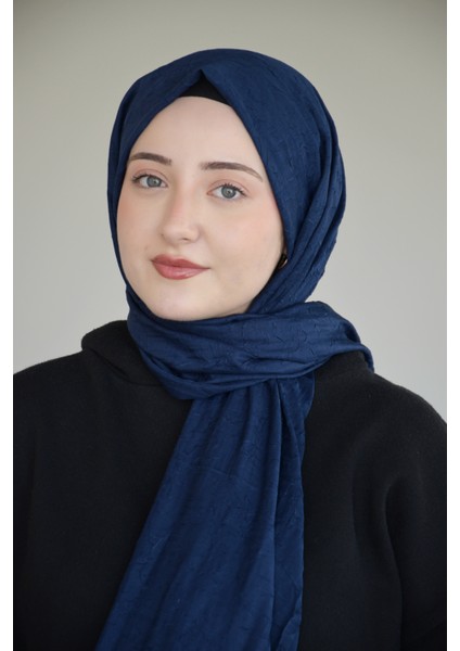 Bambu Kraş Şal Lacivert