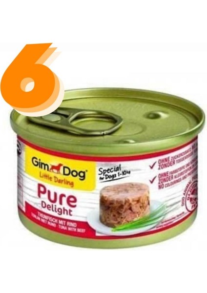 Pure Delight Ton ve Tuna Balıklı Biftekli Köpek Konservesi 85 gr x 6
