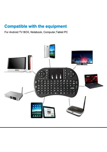 Kablosuz Bluetooth Smart Tv & Tv Box Uyumlu Türkçe Mini Klavye