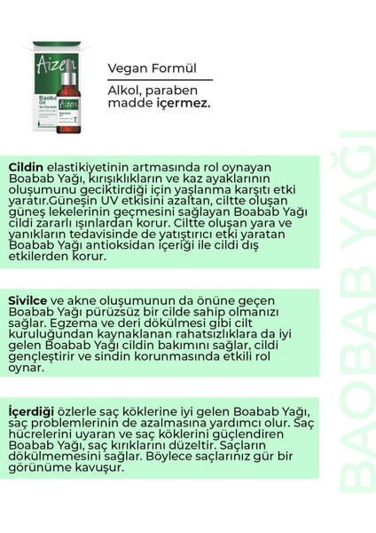 Baobab Oil - Saf Baobab Yağı 30 ml 1,01 Fl.oz