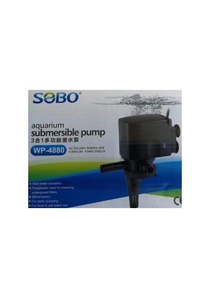 Akvaryum Kafa Motoru WP-4880 3000 Lt/saat