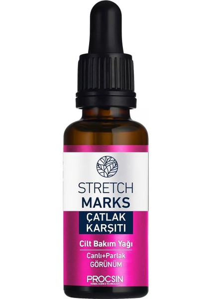 Procsın Strecth Marks Çatlak Karşıtı Cilt Bakım Yağı 20 ml