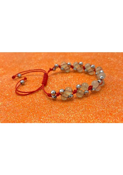 6mm Ipli Prehnite Ayarlanabilir Ölçü Doğal Taş Bileklik modelleri