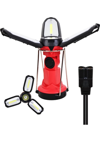 Şarjlı 7 Mod Işıklı-Kamp Lambası 3xcob Led+ 3W LED Çok Fonksiyonlu Çalışma - Kamp Feneri