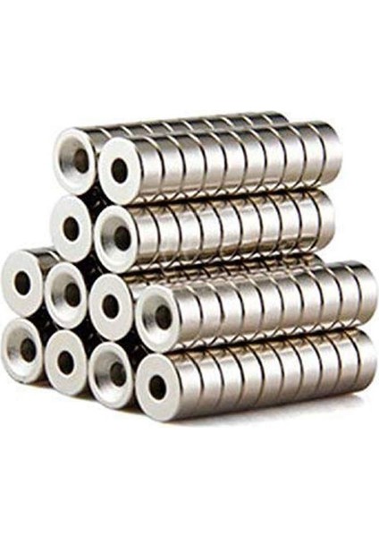 Havşa Delikli Neodyum Mıknatıs Magnet Çap: 10MM Kalınlık : 5 mm Delik Çapı D8/d4