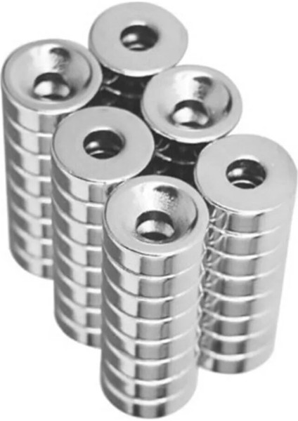 Havşa Delikli Neodyum Mıknatıs Magnet Çap: 10MM Kalınlık : 5 mm Delik Çapı D8/d4 fiyatları