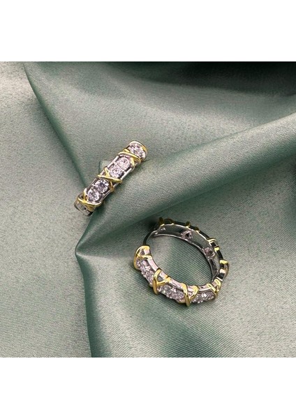 x Model Altın Rhodium Kaplama Kadın Gümüş Halka Küpe fiyatları