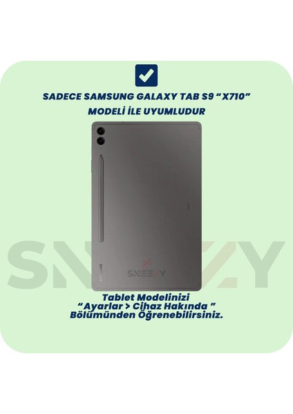 Samsung Tab S9 SM-X710 11 Inç Kılıf Shockarmor Clear Köşe Korumalı Şeffaf Tablet Kılıfı