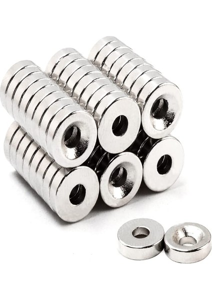 Havşa Delikli Neodyum Mıknatıs Magnet Çap: 10MM Kalınlık : 5 mm Delik Çapı D8/d4 fırsatları