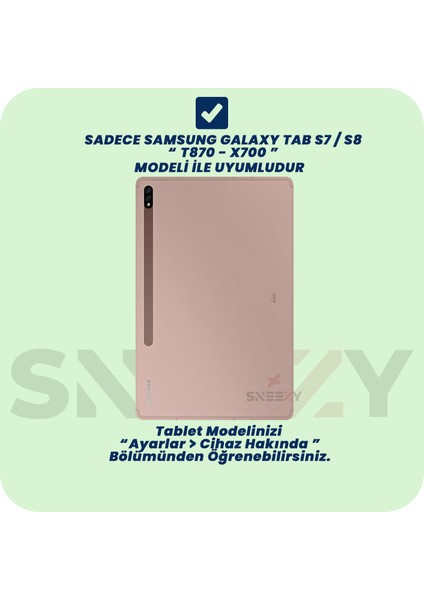 Samsung Tab S8 SM-X700 11 Inç Kılıf Shockarmor Clear Köşe Korumalı Şeffaf Tablet Kılıfı