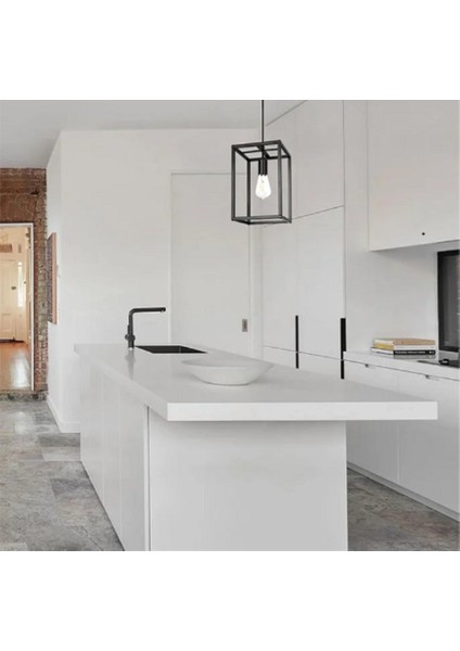 Vintage,retro,rustik Siyah 1XE27 Mutfak Için Tekli Metal Sarkıt Avize