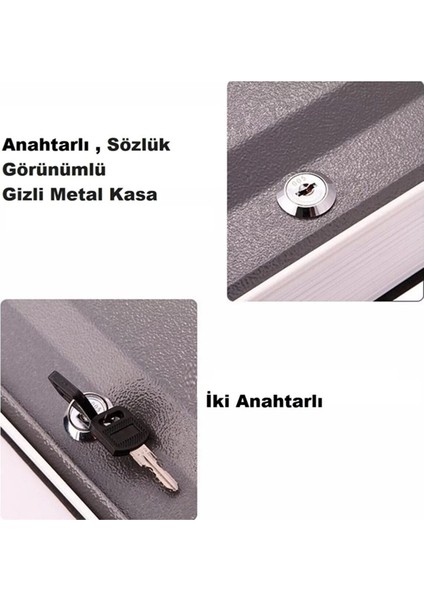 Gizli Kasa Hırsız Kilitli Sözlük Görünümlü 18CM Kasa Kitap Para Kumbara Güvenli Kasa – Lacivert fırsatları