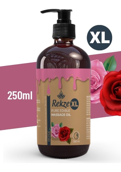 Büyük Boy Gül Aromalı Afrodizya K Etkili Vücut Aromaterapi Masaj Yağı 250 ml