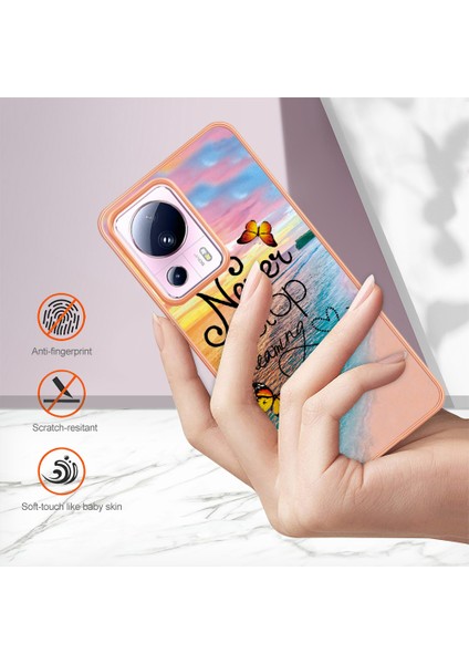 Xiaomi Için 13 Lite/civi 2 5g Tpu Kasa Mermer Çiçek Desen Imd Elektrokaplama Kapağı Yok Durdurdu (Yurt Dışından) fırsatları