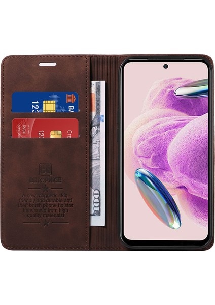Xiaomi Redmi Için Stand Kapağı Not 12S 4g Rfıd Engelleme Telefon Cüzdan Deri Kazan (Yurt Dışından) fiyatları