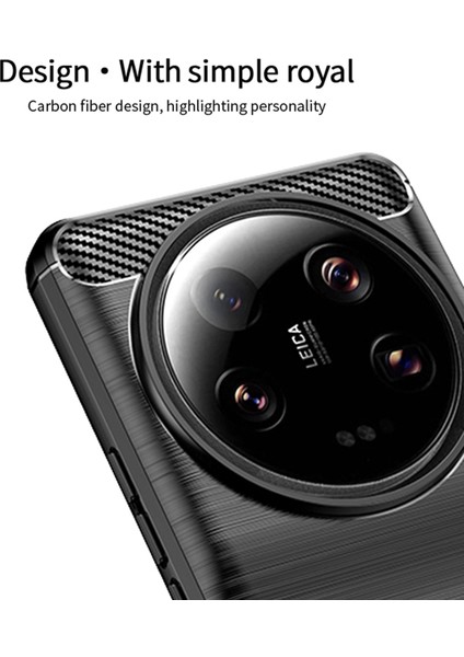 Xiaomi 13 Ultra Yumuşak Tpu Telefon Kılıfı Karbon Fiber Fırçalanmış Geri Kapak Black (Yurt Dışından) indirimleri