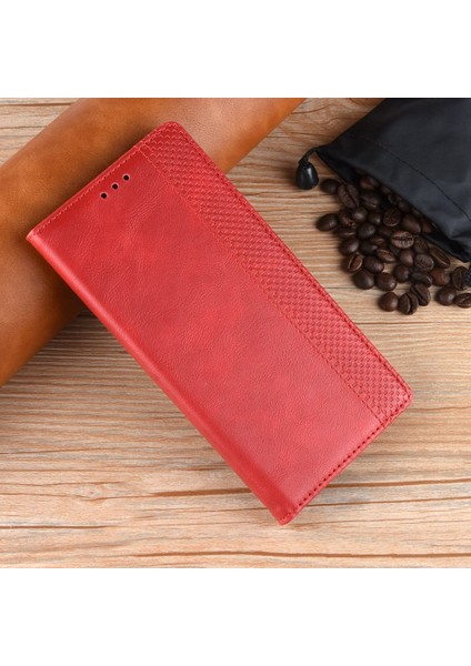 Xiaomi Redmi Için Note 12 Pro 5g/not 12 Pro Speed ​​5g/poco X5 Pro 5g Pu Deri Manyetik Retro Doku Telefon Kılıf Cüzdan Stand Baskılı Desen Anti-Çizelge Cep Telefonu Kapak-Kırmızı (Yurt Dışından) modelleri