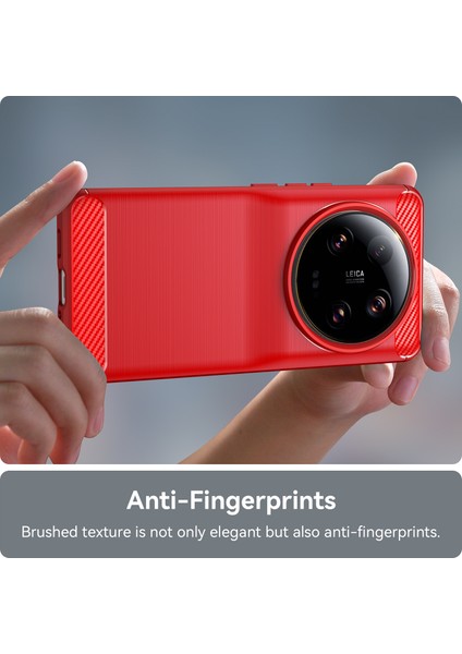 Karbon Fiber Doku Xiaomi Için Tpu Kılıf 13 Ultra, Kazanmaya Dayanıklı Fırçalı Telefon Koruyucu Kapak-Kırmızı (Yurt Dışından) indirimleri