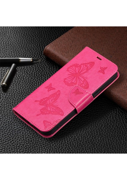 Xiaomi Için Redmi Note 12S 4g Stand Cüzdan Telefon Kılıfı Kelebek Baskılı Deri Flip Kapak Strap-Rose ile (Yurt Dışından)