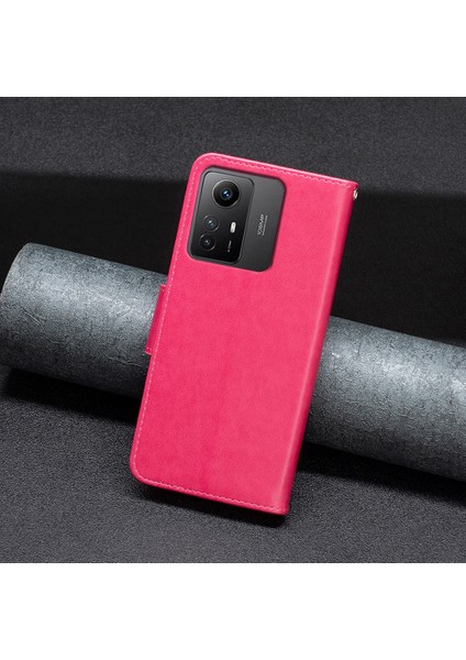 Xiaomi Için Redmi Note 12S 4g Stand Cüzdan Telefon Kılıfı Kelebek Baskılı Deri Flip Kapak Strap-Rose ile (Yurt Dışından)