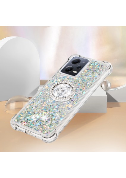 Xiaomi Redmi Için Note 12 5g (Global)/(Hindistan)/(Çin)/poco X5 5g Yüzük Kickstand Yumuşak Tpu Kasa Kapak Silver/kalpler (Yurt Dışından) fırsatları