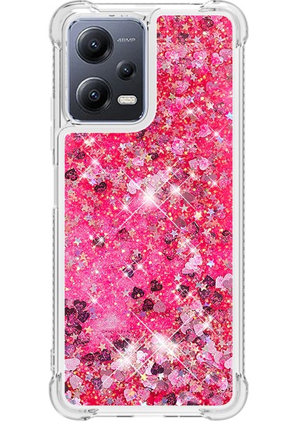 Xiaomi Redmi Için Note 12 5g (Global)/(Hindistan)/(Çin)/poco X5 5g Drop Anti-Drop Telefon Tpu Case Telefon Kapak-Pembe/kalpler (Yurt Dışından)