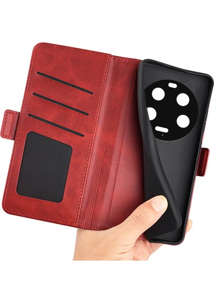 Xiaomi Için 13 Ultra Şok Geçirmez Cüzdan Flip Telefon Kapağı Buzağı Dokusu Pu Deri Stand Folio Kasa (Yurt Dışından) fırsatları